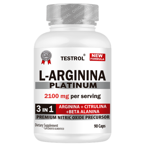 [ARGININATESTROL] TESTROL- Arginina Platinum 90 cápsulas